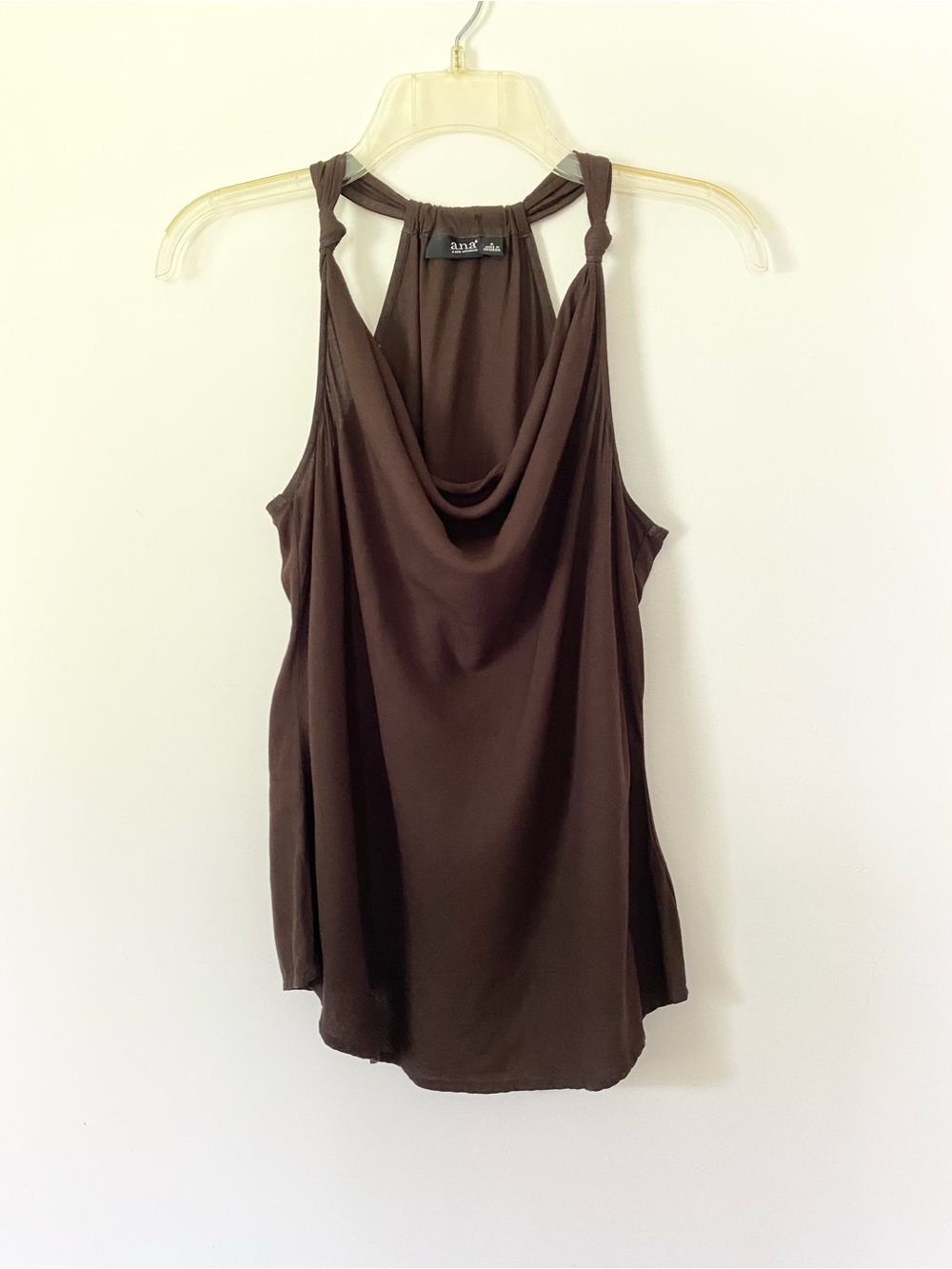 a.n.a Brown Cowl Neck Twist-Strap Camisole